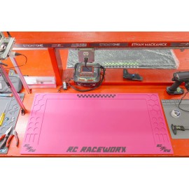 RC Raceworx TrackPack - RC Raceworx Worx Pit Mat in Pink & Black + MAX Guard Soldering Mat