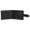 RAS Handcrafted Black Leather Wallet with Flip Up ID Slot