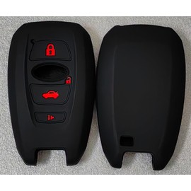 REPROTECTING Silicone Rubber Key Fob Cover Compatible with Subaru Ascent BRZ Crosstrek Forester Impreza Legacy Outback WRX WRX STI XV Crosstrek Black/Blue (2014-2025)