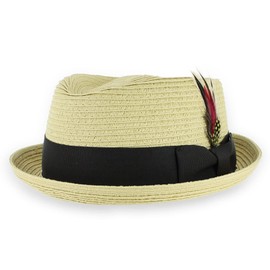 Hats in the Belfry Summer Straw Brad Jazz Natural, X-Large