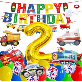 Birthday Decoration, Balloons, Number Balloons, Boys, Birthday Balloons, Cars, Birthday Decorations, Balloons, Happy Birthday Decorations, Party Decorations, Vehicles, Aluminum Foil, Trains, Police,