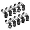 10Pcs Pneumatic Connectors L Shape Right Angle External Thread Quick
