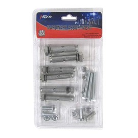 Treasure Gurus 20pc Concrete Masonry Nut Bolt Anchor Sleeve Assortment DIY Home Project Hardware Kit