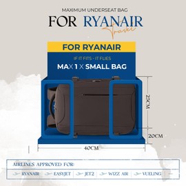 VMIKIV for Ryanair Cabin Bags 40x20x25 Underseat Cabin Bag,Small Travel Backpack Cabin Size Carry-ons for Ryanair Backpack,Anti Theft Pocket