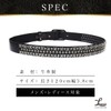 Laquest Men's Skull Studded Belt, Genuine Leather, Skull, Studs, Leather,