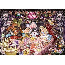 Tenyo DW-1000-004 1000 Piece World's Smallest Piece Jigsaw Puzzle, Disney, Alice in Wonderland, Tea Party with Unwavering Dreams, 11.7 x 16.5 inches (29.7 x 42 cm), Includes Spatula, Service Card