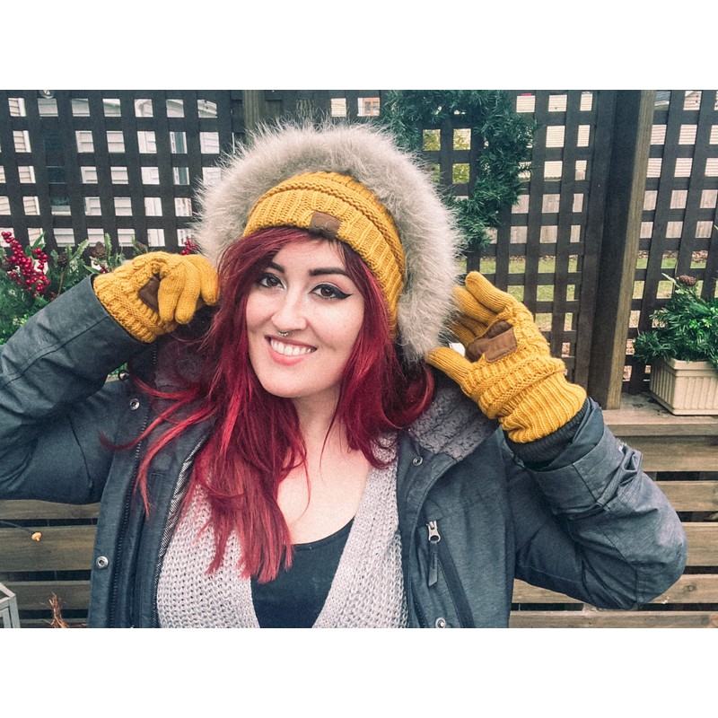 Funky Junque Gorros a juego con forro de invierno cálido