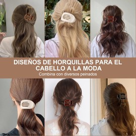 Pinzas para Cabello, Horquillas Planas para Cabello, Broches para Cabello de Mujer, Pasadores para Cabello, Accesorios para Cabello Mujer (4 Piezas)
