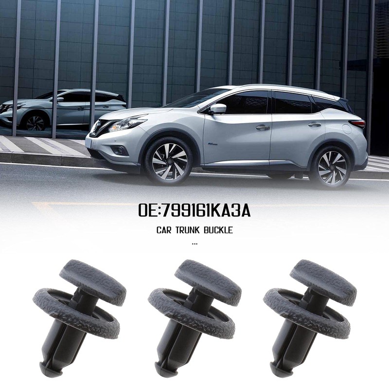 ECSiNG 10pcs Gray Plastic Parcel Shelf Clips Early End Car