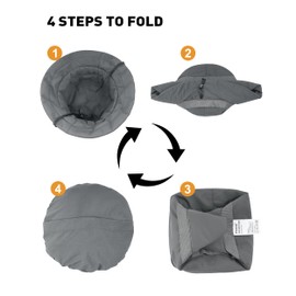 Zylioo Petite Size Down Bucket Hats,Small Head Lightweight Fisherman Hats Warmth,Snowproof Warm Hat for Winter Gray