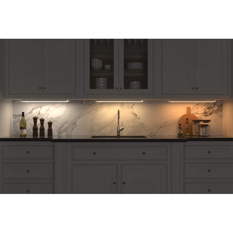 GetInLight 3 Color Levels Swivel LED Under Cabinet Light, Glass