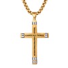 Cupimatch Men's Stainless Steel Cross Pendant Celtic Knot Cross Key