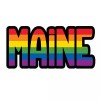 RetroPlanet Maine Rainbow Die Cut Vinyl Sticker