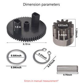 ZHIXING R-2280 NP08 Lawn Sweeper 60-Tooth Gears & R-2485Lh R-2485Rh Sweeper Gears Kit, Compatible with John-Deere/B-rinlyHardy STS 42" Lawn Sweeper, Fits STS-42, STS-420 Lawn Sweepers