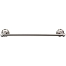 Top Knobs ED10BSNE Bath Edwardian Collection 30 Inch Single Towel Bar with Ribbon Backplate, Brushed Satin Nickel Finish