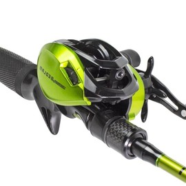 Lunkerhunt Bedlam Baitcaster Rod and Reel Combo 7 Feet - Premium Left Handed Baitcaster Combo, Fishing Rod for Catching Big Fish with High Strength Carbon Body | Non-Slip Grips and Aluminum spools