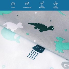 Changing Mat Covers for Boys and Girls, Comfortable and Breathable Changing Table Cover, 40 x 81 cm, Changing Table Mats, Changing Mat Cover, Dinosaur and Oceans, Pack of 2, Ocean