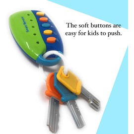 Smart Remote Car Key Toy for Baby Infant or Toddler | KIDSTHRILL Musical Keychain For Kids