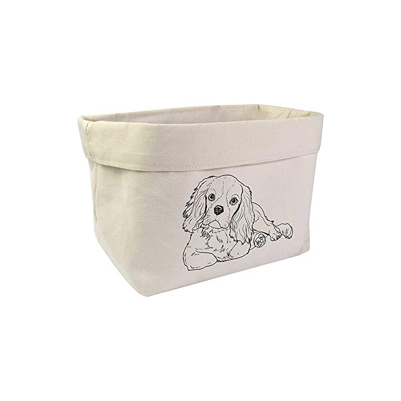 Large 'Cavalier King Charles Spaniel' Canvas Organiser/Storage Bag (OR00017464)