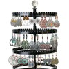 Raymorium 6-story rotating earring rack storage rack, adjustable plastic pendant