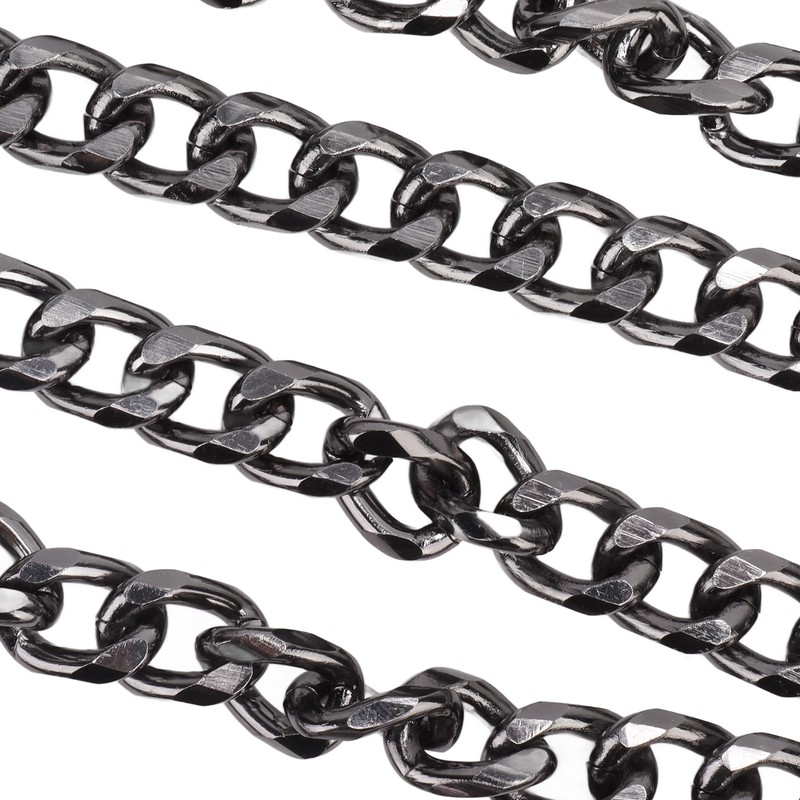 8pcs Curb Chain 8 Side Milled Straight Buckle 1.2meter DIY