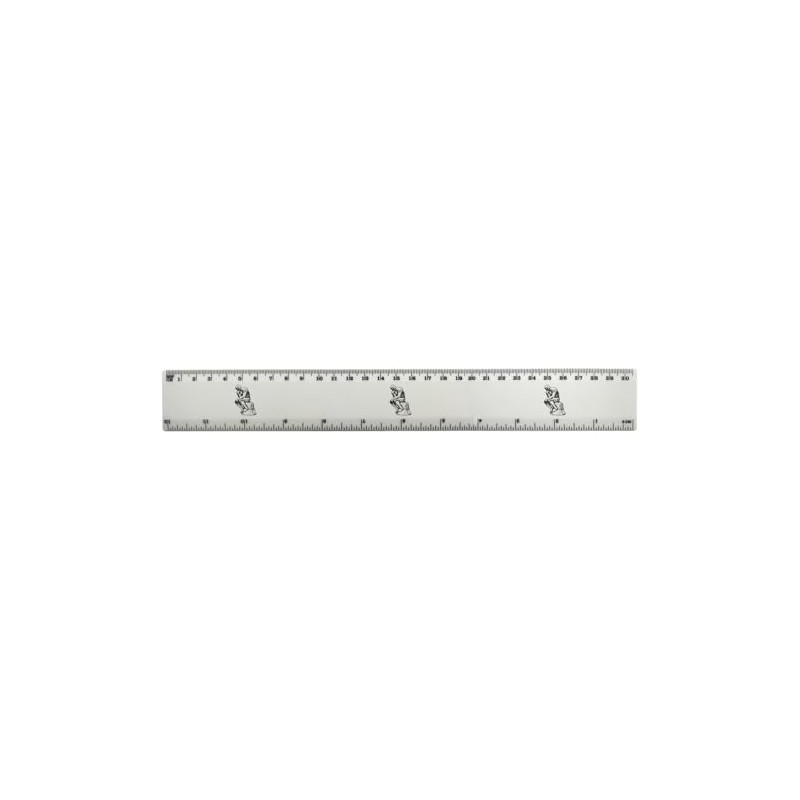 'Thoughtful Man' 30cm (12 Inch) White Plastic Ruler (RL00089514)