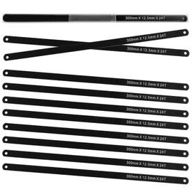 LEONTOOL 12 Inch Mini Hacksaw Blades Replacement for Metal Cutting, Hack Saw Assortment Hand Tools Replacement for Cutting Wood, PVC, Copper Tube, Iron Pipe, Stainless Steel, 10 Pack