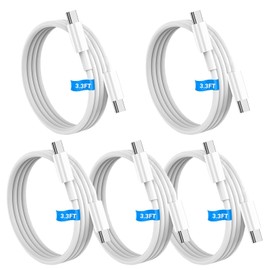IZYUF 60W USB C to USB C Cable 5-Pack Bulk [5 * 3.3ft] Fast Charging, Type C Cable Compatible with Phone 15/16 Pro/Max, Galaxy S24/S25, Pad Pro/Air, MacBook Pro/Air, Pixel, Switch & More