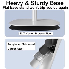 Hocoder Projector Stand Floor Projector Mount Stand 1/4 Screw with Heavy Base, Adjustable Height 33"-50",Arbitrary Angle adjustment, for Living Room, Courtyard, Bedroom
