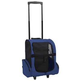 Pet Carrier Blue Polyester, Pet Pushchairs & Strollers, 170193