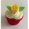 12 Pretty Mixed Colour Wafer Roses & 24 Wafer Leaves-