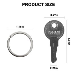 VIDABTE Universal Keys CH545 Replacement Key for UWS, Buyers Products, Dee Zee, Delta, Weatherguard, Kobalt Truck Tool Box Locks (6 pcs)