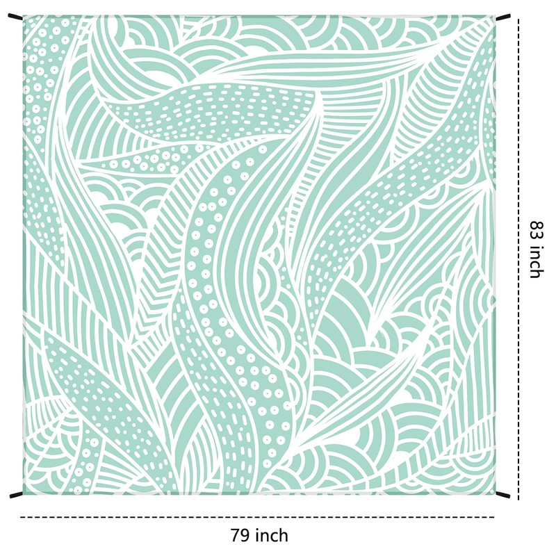WIWIGO Beach Blanket Waterproof Sandproof Beach Mat 79" X 83"