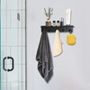 SIMVE Bathroom Towel Rack Wall Mounted, Rustproof Aluminium Shelf with