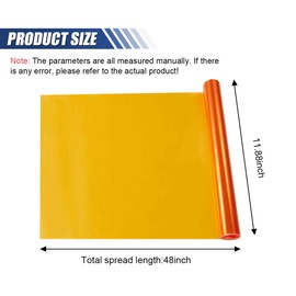 ZIMISI Self Adhesive Car Light Tint Film, 11.88×48 Inches Vinyl Wrap Protector Film, Color Shiny Chameleon Sticker, Auto Modification Cover for Headlight, Taillight, Fog & Brake Light (Orange)
