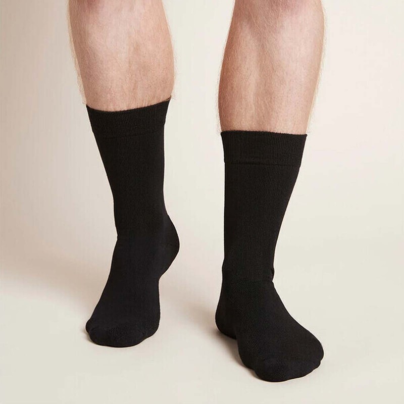 Boody Everyday Crew Socks, Black / 45-50