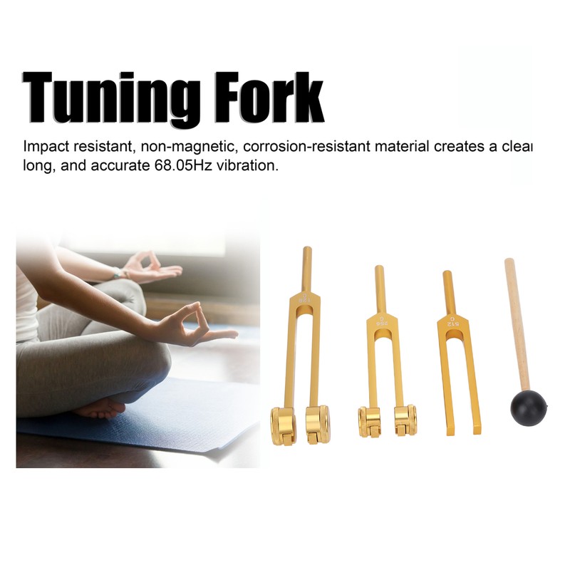 3 Pcs Aluminium Alloy Tuning Fork Set 128 256 512Hz