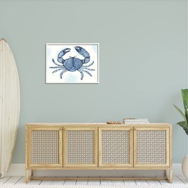 Stupell Industries Blue Crab Claws Sea Life Botanical Pattern, Design by Darlene Seale