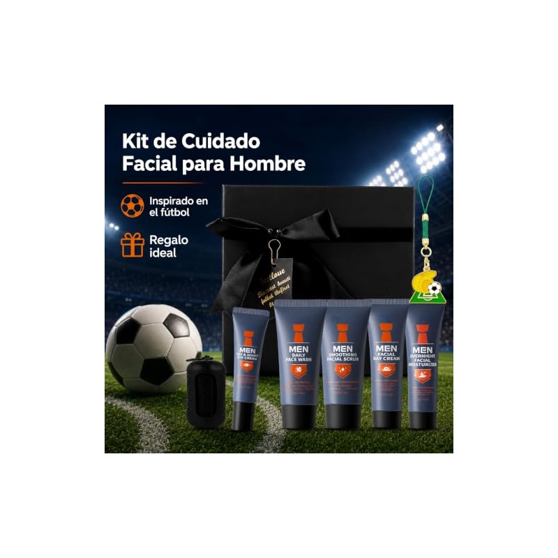 Kit Cuidado Facial Hombres 5 Piezas, Regalo Refrescante y No