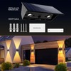 Solar Fence Lights,6Pack Solar Lights Outdoor Warm White + RGB