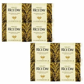 Rice Day Lion Rice Day Rice Soap Yoon 100g x 4 x 2 (WB6A215) / 라이온 라이스데이 쌀비누 윤 100g x 4개 x 2개 (WB6A215)