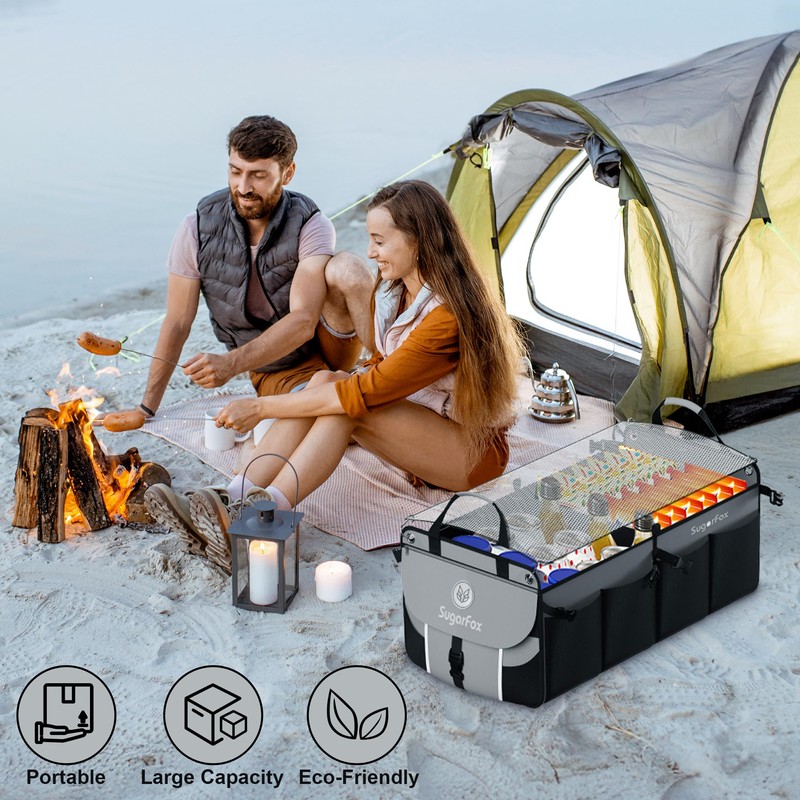 SugarFox Modular (63L+26L) Trunk Organizer for Car/SUV, Heavy-Duty Storage, Soft/Hard