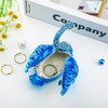 YU FENG Blue Swan Animal Jewelry Trinket Box Hinged Collectible