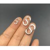 WORLD GOOD Ultra Small Carabiner Set of 4 S-Shaped Stainless
