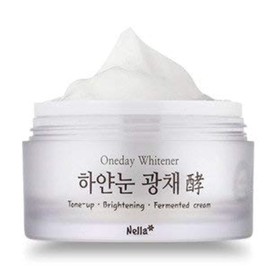 Nella Oneday Whitener, White Snow Whitening and Brightening Ferment Cream, Radiant Tone-Up, Korean Beauty, 1.76 Ounce
