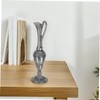 Mobestech Deluxe Silver Plated Decorative Bottle with Artistic Patterns Elegant
