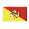 PinkDisplay Sicily Italian sicilian flags 3x5ft(90x150cm) eyelets and double stitches