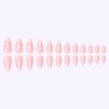24 Pcs Almond French Tip Short False Nails Set -