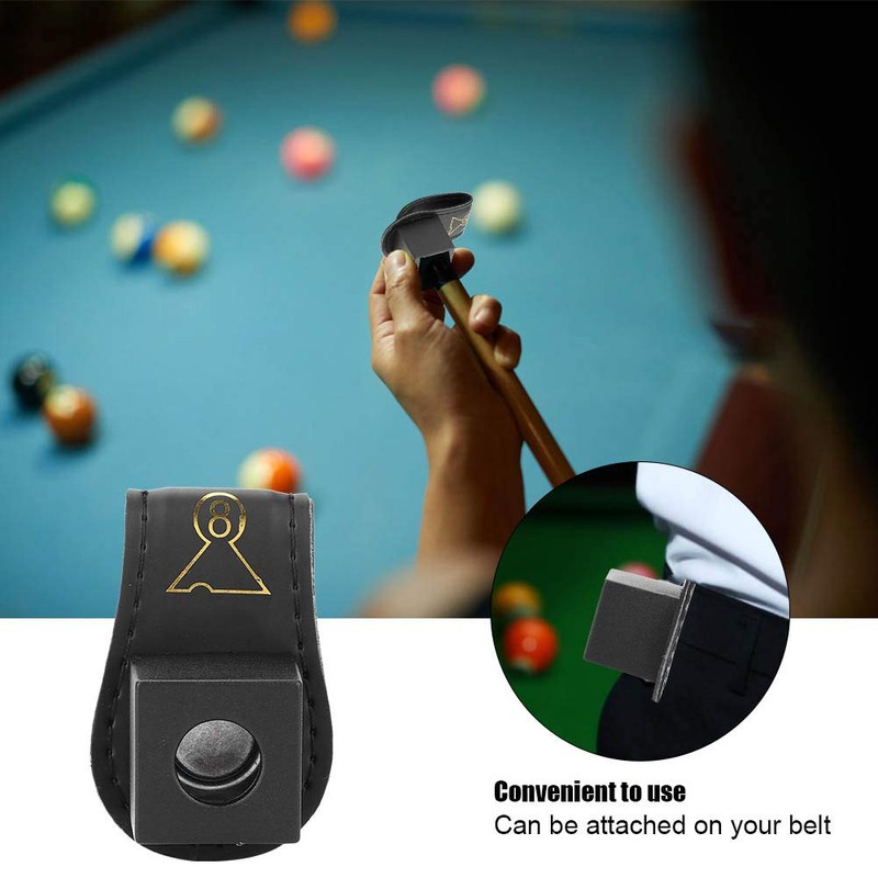 VGEBY Billiard Chalk Holder, Durable PU Leather Billiard Cue Chalk