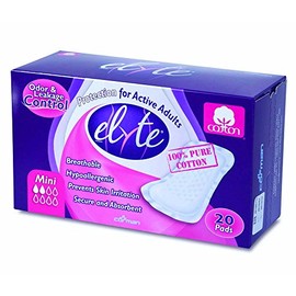 Elyte Light Cotton Incontinence Pads - Mini - 4 in x 8 in - 20 Pack
